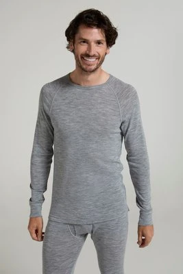 Męska koszulka termiczna z wełny Merino - Grey Mountain Warehouse