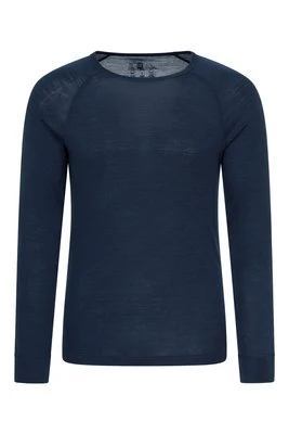 Męska koszulka termiczna z wełny Merino - Navy Mountain Warehouse