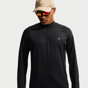 Męska koszulka trekkingowa z długim rękawem i zamkiem 1/4 Dri-FIT ACG „Wildsee” - Czerń Nike