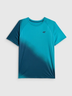 Męska koszulka treningowa 4F 4FRSS26TFTSM2341 - turkusowa