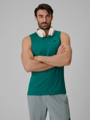 Męska koszulka treningowa bez rękawów 4F 4FRSS26TFSLM1109 - zielona