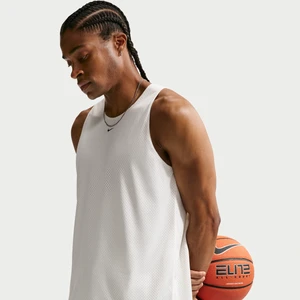 Męska koszulka treningowa do koszykówki z siateczki Nike Standard Issue - Biel