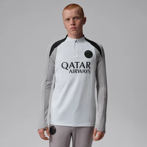 Męska koszulka treningowa do piłki nożnej z dzianiny Jordan Dri-FIT Paris Saint-Germain Strike (edycja nocna) - Biel