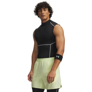 Męska koszulka treningowa Under Armour UA HeatGear Elite Sleeveless Mock - czarny