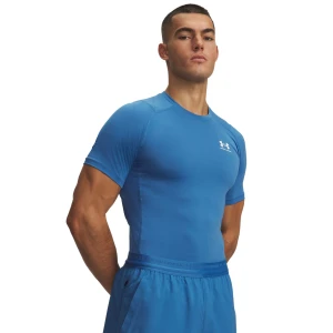 Męska koszulka treningowa Under Armour UA HG Armour Comp SS - niebieska