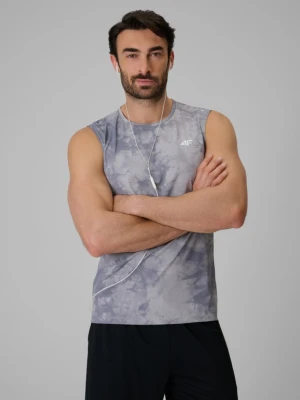 Męska koszulka treningowa z nadrukiem 4F 4FRSS26TFSLM1081 - szara