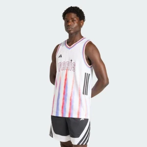 Męska koszulka wyjazdowa Paris Basketball Away Adidas biały