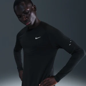 Męska koszulka z długim rękawem do biegania Dri-FIT ADV Nike Stride - Czerń