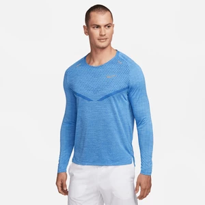 Męska koszulka z długim rękawem do biegania Dri-FIT ADV Nike TechKnit - Niebieski