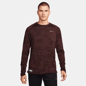 Męska koszulka z długim rękawem do biegania Nike Therma-FIT ADV Running Division - Brązowy