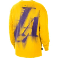 Męska koszulka z długim rękawem do koszykówki Dri-FIT Los Angeles Lakers Standard Issue Nike - Żółty