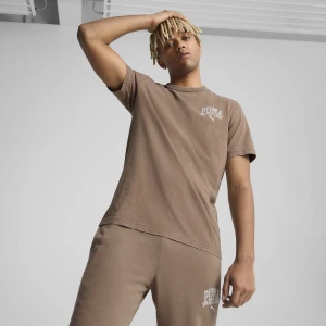 Męska koszulka z efektem sprania PUMA Class, Odzież, Brązowy,