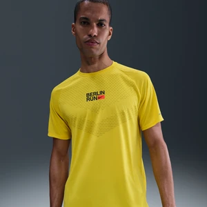 Męska koszulka z krótkim rękawem do biegania Dri-FIT ADV Nike Stride - Żółty