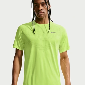 Męska koszulka z krótkim rękawem do biegania Dri-FIT ADV Nike Stride - Żółty