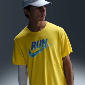 Męska koszulka z krótkim rękawem do biegania Dri-FIT Nike Miler Run Energy - Żółty