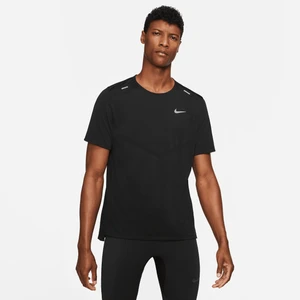 Męska koszulka z krótkim rękawem do biegania Dri-FIT Nike Rise 365 - Czerń
