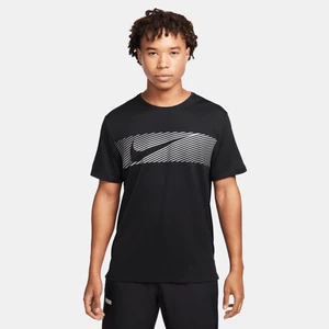Męska koszulka z krótkim rękawem do biegania Dri-FIT UV Nike Miler Flash - Czerń