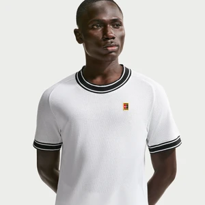 Męska koszulka z krótkim rękawem do tenisa NikeCourt Heritage - Biel