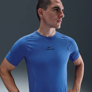 Męska koszulka z krótkim rękawem Dri-FIT Nike Pro Training - Niebieski