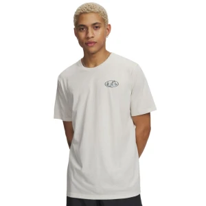 Męska koszulka z nadrukiem Under Armour UA M MOUNTAIN PHOTOREAL SS - biała