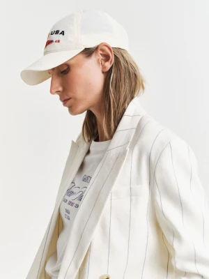 Męska kremowa czapka z daszkiem z marynistyczną grafiką GANT