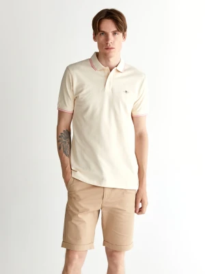 Zdjęcie produktu Męska kremowa koszulka polo regular fit GANT