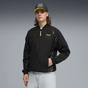 Męska kurtka bomberka PUMA × ASTON MARTIN ARAMCO F1® TEAM Lifestyle, Odzież, Czarny,