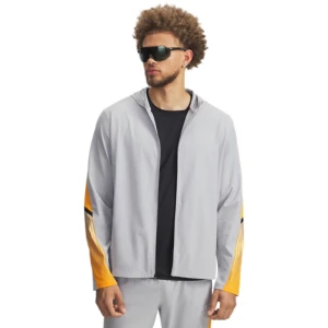Męska kurtka do biegania Under Armour UA Velociti Storm Hooded - szara