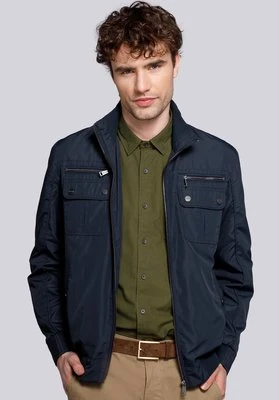 Męska kurtka harringtonka ze ściągaczami granatowa Wittchen