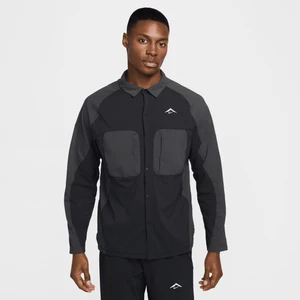 Męska kurtka koszulowa do biegania Dri-FIT ADV UV Nike Trail - Czerń