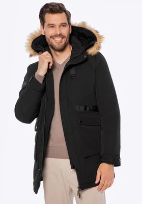 Męska kurtka ocieplana prosta czarna Wittchen