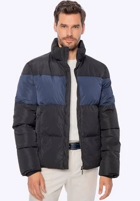 Męska kurtka pikowana prosta czarno-granatowa Wittchen