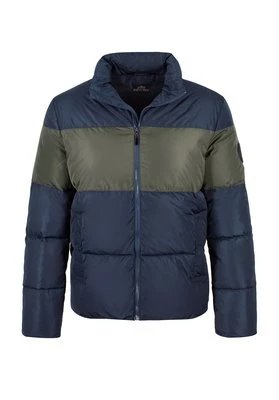 Męska kurtka pikowana prosta granatowo-zielona Wittchen