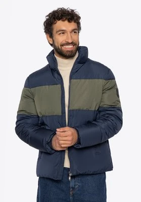 Męska kurtka pikowana prosta granatowo-zielona Wittchen