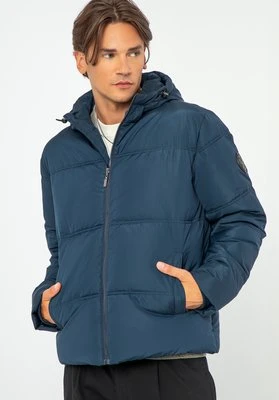 Męska kurtka pikowana z monogramem granatowa Wittchen