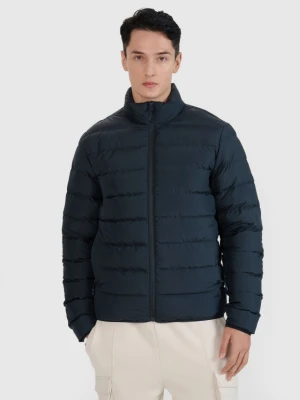 Męska kurtka pikowana z puchem naturalnym 4F 4FWSS25TDJAM541 - czarna