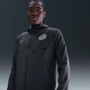 Męska kurtka piłkarska Nike Paris Saint-Germain Impossibly Light Windrunner - Szary