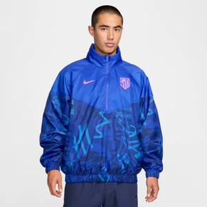 Męska kurtka piłkarska typu anorak Nike Atlético Madryt Windrunner (wersja trzecia) - Niebieski