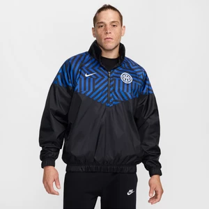 Męska kurtka piłkarska typu anorak Nike Inter Mediolan Windrunner (wersja domowa) - Czerń