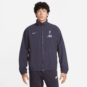 Męska kurtka piłkarska z tkaniny Nike Liverpool FC Revival (wersja trzecia) - Szary