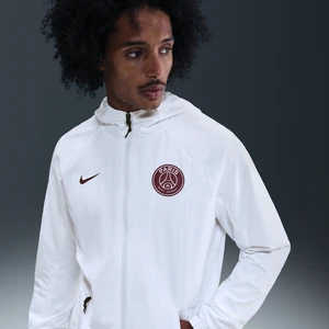 Męska kurtka piłkarska z tkaniny Nike Paris Saint-Germain AWF - Biel