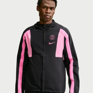 Męska kurtka piłkarska z tkaniny Nike Paris Saint-Germain Energy - Czerń