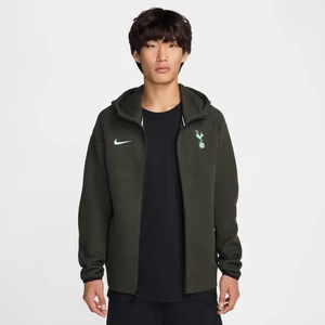 Męska kurtka piłkarska z zamkiem na całej długości Nike Tottenham Hotspur Tech Fleece Windrunner (wersja trzecia) - Zieleń