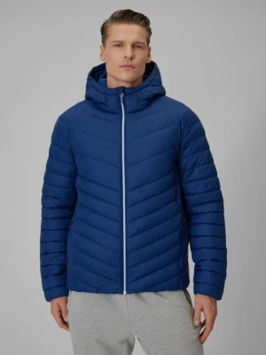 Męska kurtka puchowa pikowana 4F 4FRSS26TDJAM0953 - granatowa
