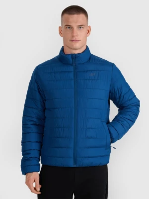 Męska kurtka puchowa pikowana 4F 4FWAW25TDJAM597 - niebieska