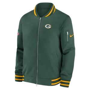 Męska kurtka typu bomberka z zamkiem na całej długości Nike Coach (NFL Green Bay Packers) - Zieleń