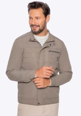 Męska kurtka wiatrówka z krytym zamkiem khaki Wittchen