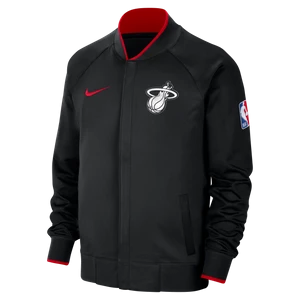 Męska kurtka z długim rękawem i zamkiem na całej długości Nike Dri-FIT Miami Heat Showtime City Edition - Czerń