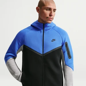 Męska kurtka z dzianiny z zamkiem na całej długości Windrunner Nike Tech - Niebieski