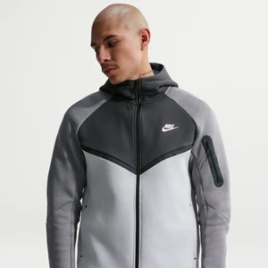Męska kurtka z dzianiny z zamkiem na całej długości Windrunner Nike Tech - Szary